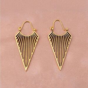 5 for $25 Gold Color Geometric Statement Earring